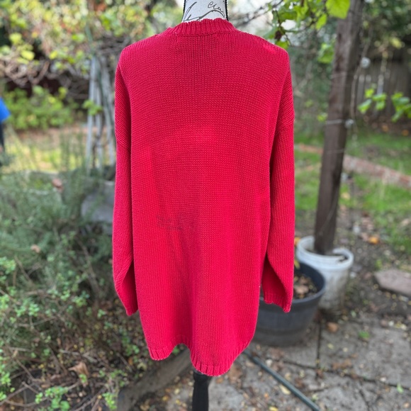 Festive Red Ugly Christmas Women's Sweater Cardigan XL - Picture 4 of 5